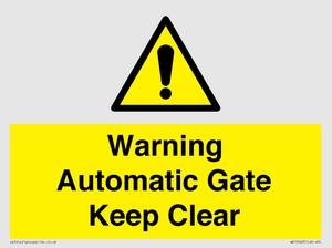 Warning Automatic Gate Keep Clear